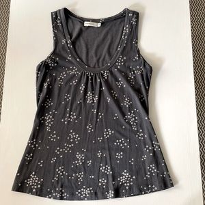 Sleeveless Sandwich brand grey top small flower pattern